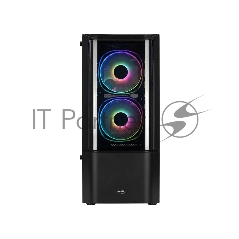 Корпус MidTower Aerocool / Formula Quantum-G-BK-v2 (черный) без Б/п, ATX 3FRGB Fan on front panel
