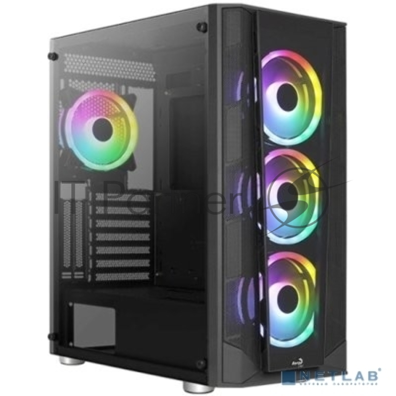 Компьютерный корпус MidiTower Aerocool / Formula PRISM-G-BK-v2 ATX Black 4*120mm FRGB fan (4711099471768)