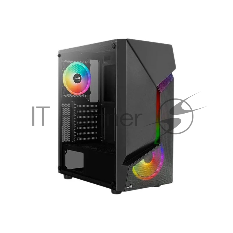 Компьютерный корпус MidiTower Aerocool / Formula SCAPE-G-BK-v2 ATX Black 2x140mm FRGB fan + 1*120mm FRGB fan (4711099471546)