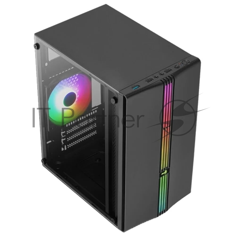 Компьютерный корпус MiniTower Aerocool / Formula EVO Mini-G-BK-v1 (mATX, USB3x1, USB2x2, 120mm RGB fan, без БП) (4711099472352)