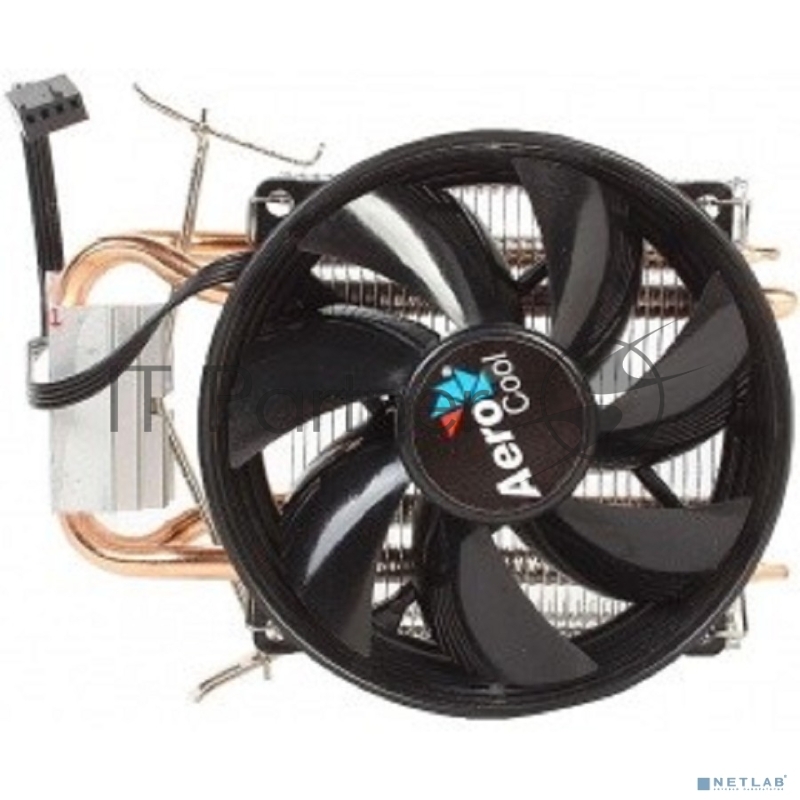 Кулер для процессора AeroCool / Formula Verkho 2 серебристый, 90 мм, алюминий/медь, 2000 об/мин, 25 дБ, 4 pin, 110 Вт, 125 мм