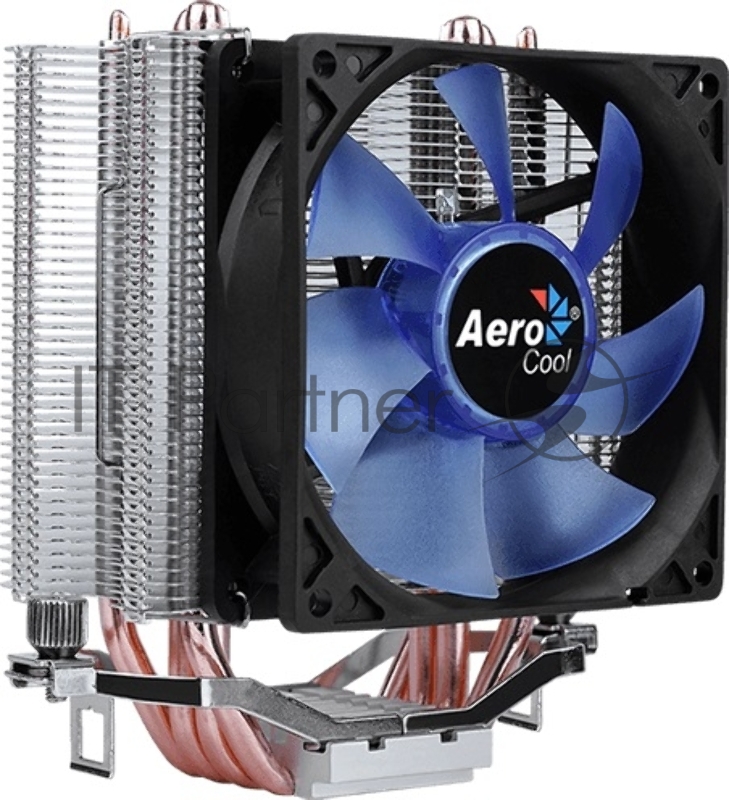 Кулер для процессора AeroCool / Formula Verkho 4 Lite серебристый, 90 мм, алюминий/медь, 2000 об/мин, 27 дБ, 4 pin, 125 Вт, 135 мм