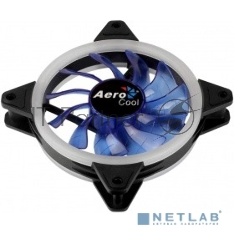 Вентилятор для корпуса AeroCool / Formula Rev Blue черный, 120 мм, 1200 об/мин, 15.1 дБ, 3 pin