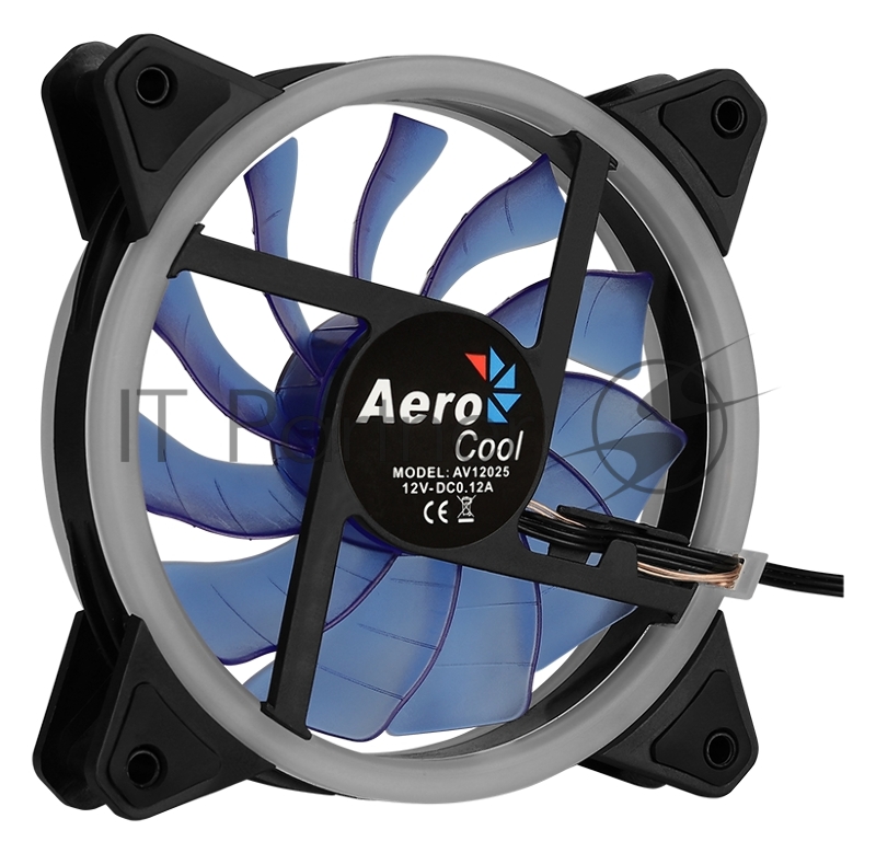 Вентилятор для корпуса AeroCool / Formula Rev Blue черный, 120 мм, 1200 об/мин, 15.1 дБ, 3 pin