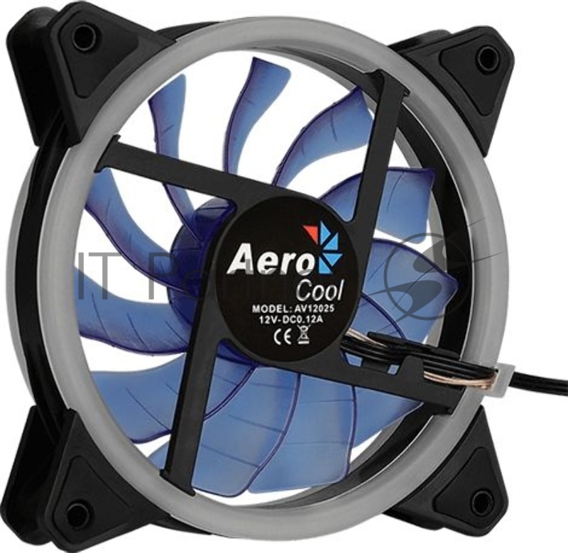 Вентилятор для корпуса AeroCool / Formula Rev Blue черный, 120 мм, 1200 об/мин, 15.1 дБ, 3 pin