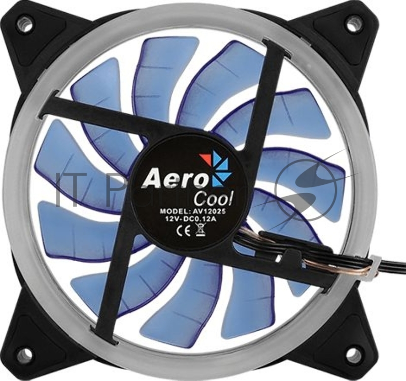 Вентилятор для корпуса AeroCool / Formula Rev Blue черный, 120 мм, 1200 об/мин, 15.1 дБ, 3 pin