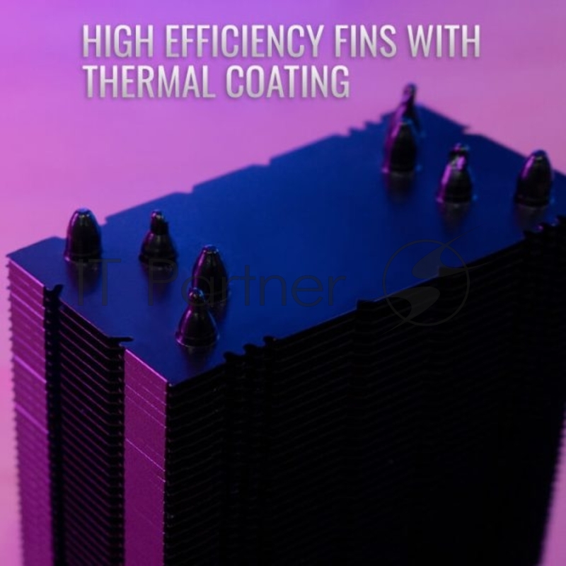 Кулер для процессора AeroCool / Formula Rave 4 ARGB черный, 120 мм, алюминий/медь, 1800 об/мин, 27 дБ, 4 pin, 130 Вт, 135 мм