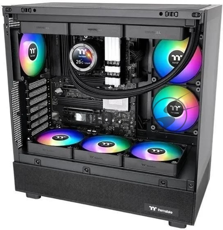 Вентилятор для корпуса Thermaltake CT140 Sync Reverse ARGB 140х140x25 черный 4-pin 32.8дБ (упак.:2шт) (CL-F174-PL14SW-A) Ret
