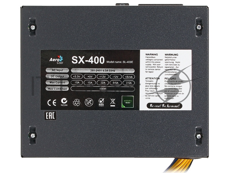 Блок питания Aerocool / Formula SX-400, 400W, 400Вт, 80мм, черный