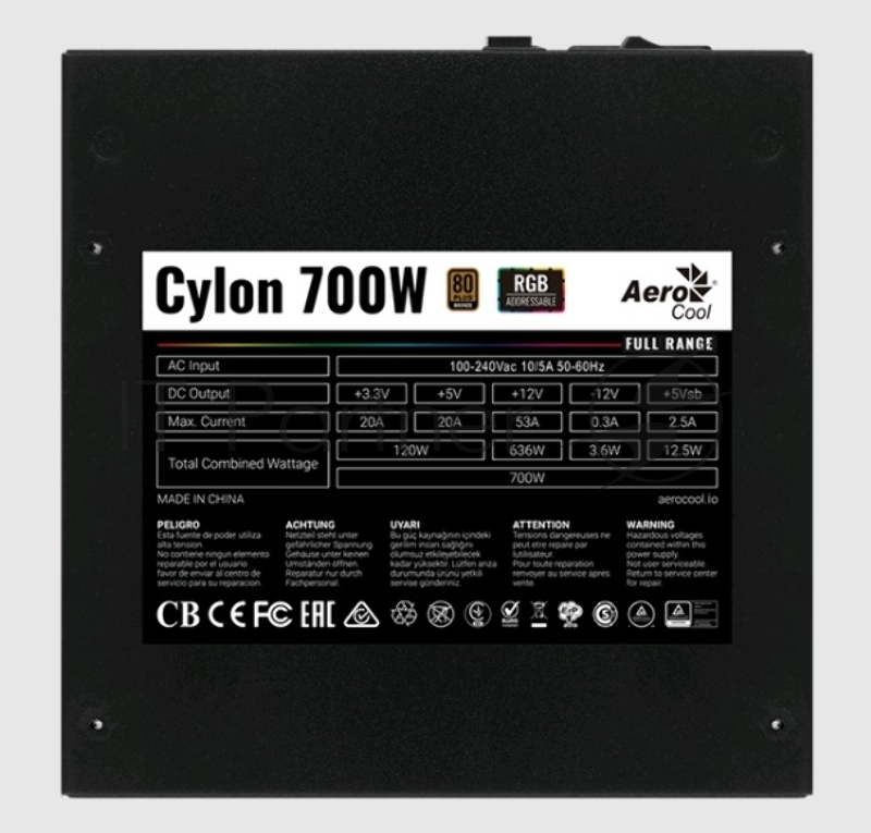 Блок питания Aerocool / Formula CYLON 700, 700Вт 80 PLUS, 120мм ,черный