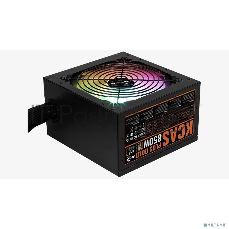 Блок питания Aerocool / Formula KCAS PLUS GOLD 850W <850W, ATX v2.4, APFC, Fan ARGB 12cm, 80+ Gold, Retail>