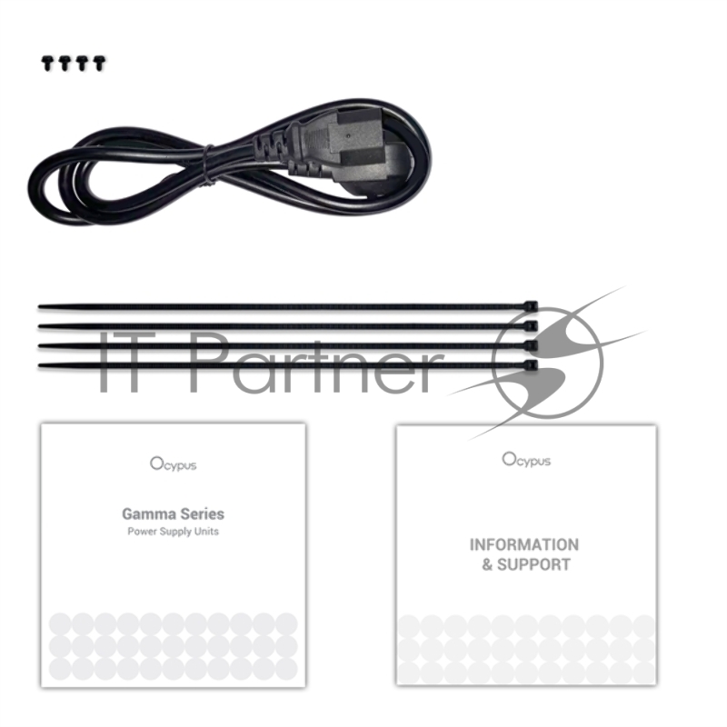 Блок питания 650W Ocypus Gamma P650 BK (ATX, 80+, APFC, 20+4 pin, 120mm fan, PCI-E 6+2Px4, 6xSATA) (Gamma-P650-W1HDBK024X-EU)