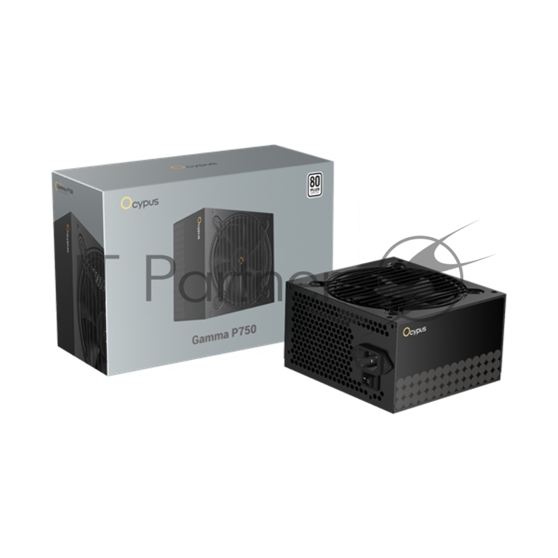 Блок питания 750W Ocypus Gamma P750 BK (ATX, 80+, APFC, 20+4 pin, 120mm fan, PCI-E 6+2Px4, 6xSATA) (Gamma-P750-W1HDBK024X-EU)