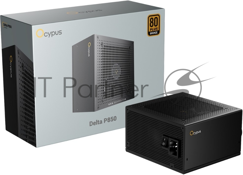 Блок питания 850W Ocypus Delta P850 (ATX, 80+ Bronze, APFC, 20+4 pin, 120mm fan, PCI-E 6+2Px3, 8xSATA) (Delta-P850-B1FDBK024X-EU)