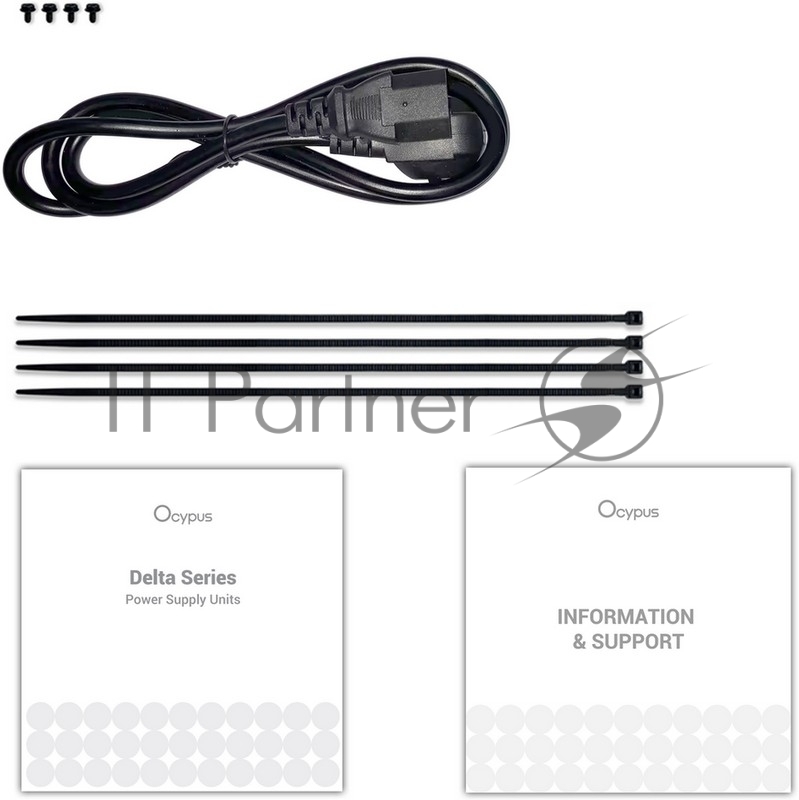 Блок питания 850W Ocypus Delta P850 (ATX, 80+ Bronze, APFC, 20+4 pin, 120mm fan, PCI-E 6+2Px3, 8xSATA) (Delta-P850-B1FDBK024X-EU)