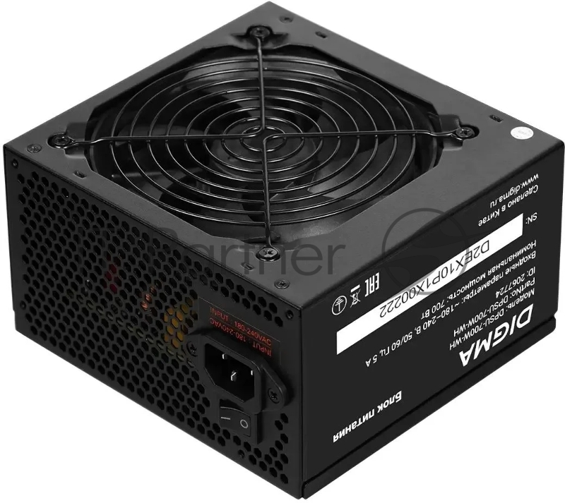 Блок питания Digma ATX 700W DPSU-700W-WH 80 PLUS WHITE (20+4pin) APFC 120mm fan 6xSATA RTL
