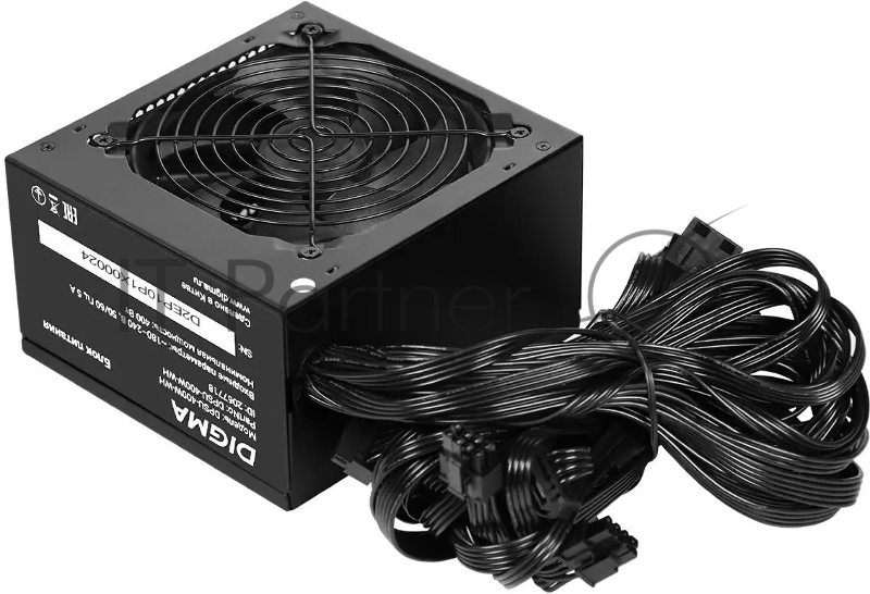 Блок питания Digma ATX 400W DPSU-400W-WH 80 PLUS WHITE (20+4pin) APFC 120mm fan 6xSATA RTL
