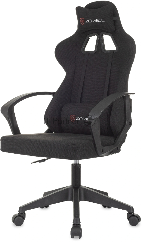 Кресло игровое Zombie Carry черный крестов. пластик