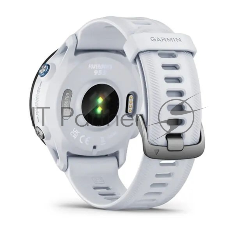 Смарт-часы Garmin Forerunner 955 33мм 1.3 корп.черный рем.белый разм.брасл.:130-220мм (010-02638-31)