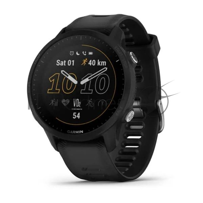 Смарт-часы Garmin Forerunner 955 33мм 1.3 корп.черный рем.черный разм.брасл.:130-220мм (010-02638-30)