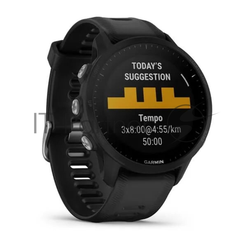 Смарт-часы Garmin Forerunner 955 33мм 1.3 корп.черный рем.черный разм.брасл.:130-220мм (010-02638-30)