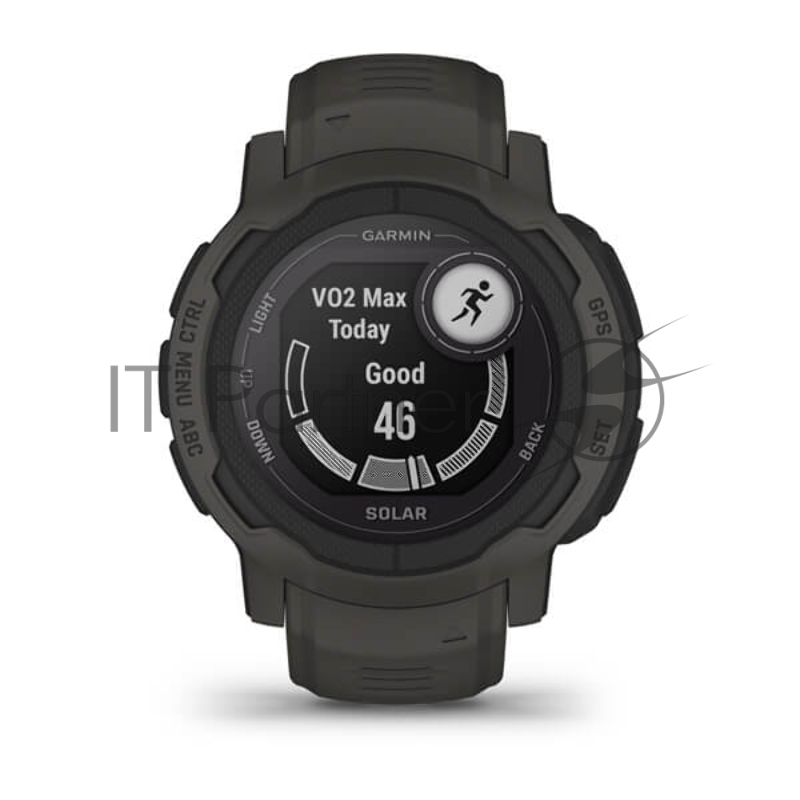 Смарт-часы Garmin Instinct 2 Solar 45мм 0.9 AMOLED корп.черный силикон рем.черный (010-02627-00)
