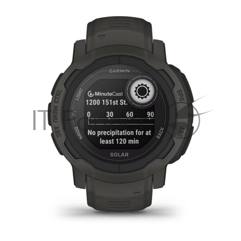 Смарт-часы Garmin Instinct 2 Solar 45мм 0.9 AMOLED корп.черный силикон рем.черный (010-02627-00)