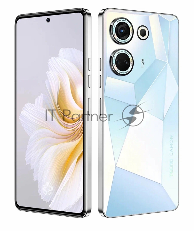 Смартфон CK6n CAMON 20 8+256 Glacier Glow, 6.67 Asahi Glass, 20:9, 2400 x 1080 Mpix, 2.0GHz x2 + 1.8GHz x6 , 8 Core, 8GB RAM,256GB, up to 2TB flash, 64Мп+AF+2Мп +QVGA/32Мп, 2Sim, LTE, 4G, BT v5.0, WiFi, GPS/AGPS, Type-C, 4900mAh, Android T, 185g, 162