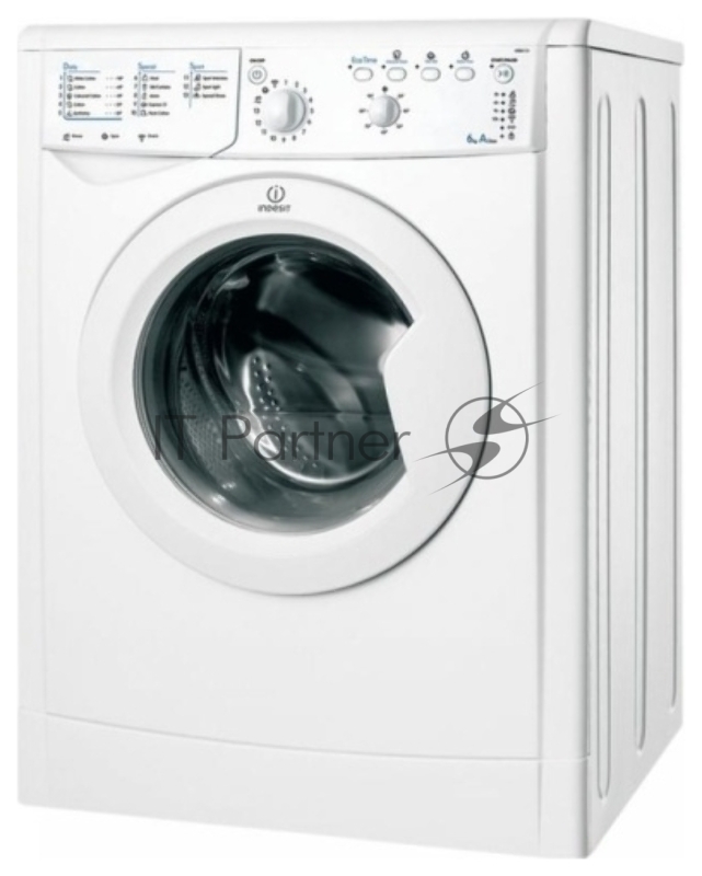 Стиральная машина Indesit IWSC 6105 белый, загрузка фронтальная 6 кг, 1000 об/мин., класс: А