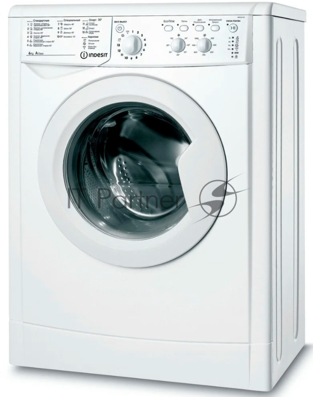 Стиральная машина Indesit IWSC 6105 белый, загрузка фронтальная 6 кг, 1000 об/мин., класс: А