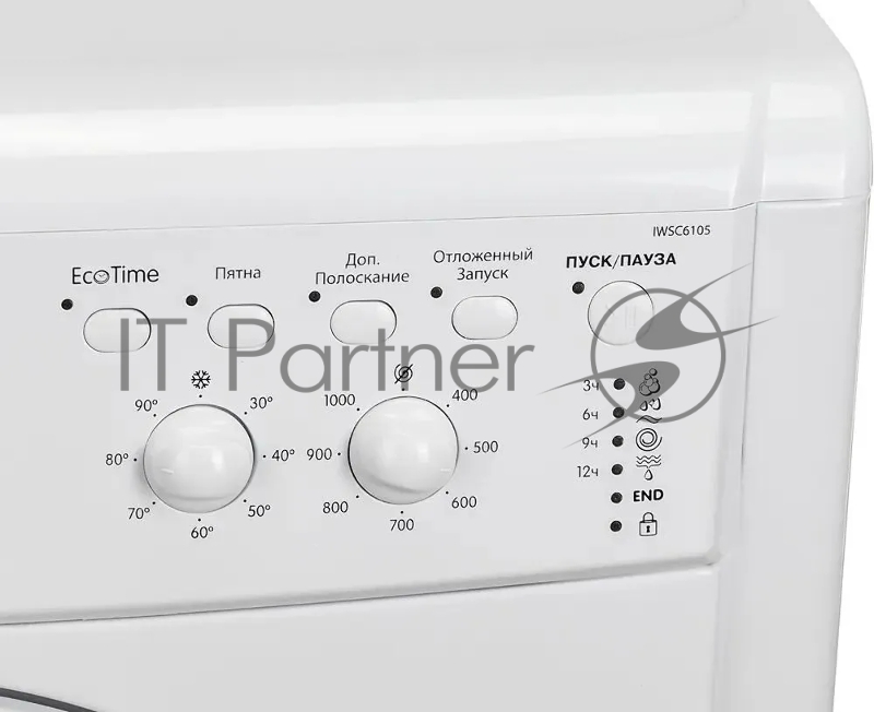 Стиральная машина Indesit IWSC 6105 белый, загрузка фронтальная 6 кг, 1000 об/мин., класс: А