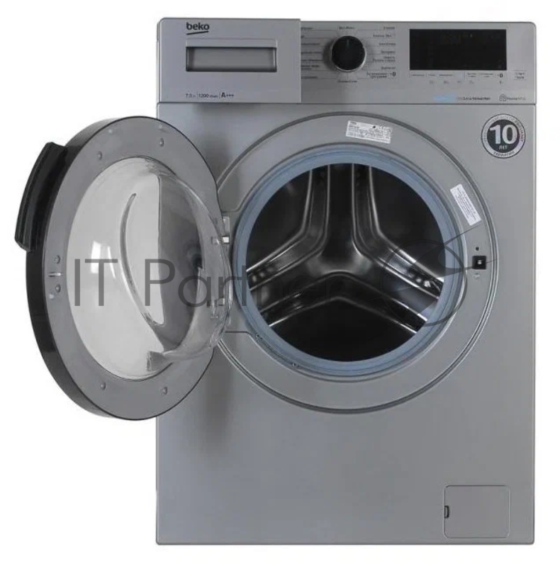 Стиральная машина Beko WSPE7H616S cеребристый, загрузка фронтальная 7,5 кг, 1200 об/мин., класс: А