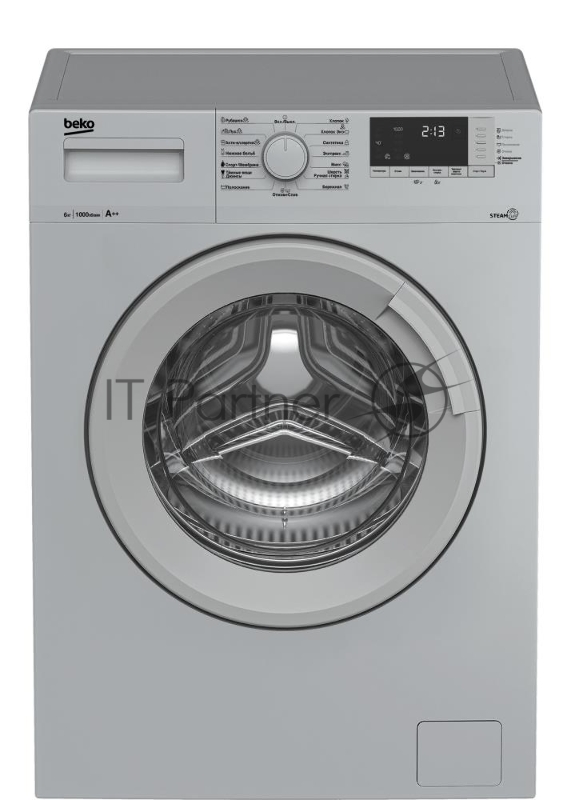 Стиральная машина Beko WSRE6512ZSS серебристый, загрузка фронтальная 6 кг, 1000 об/мин., класс: А