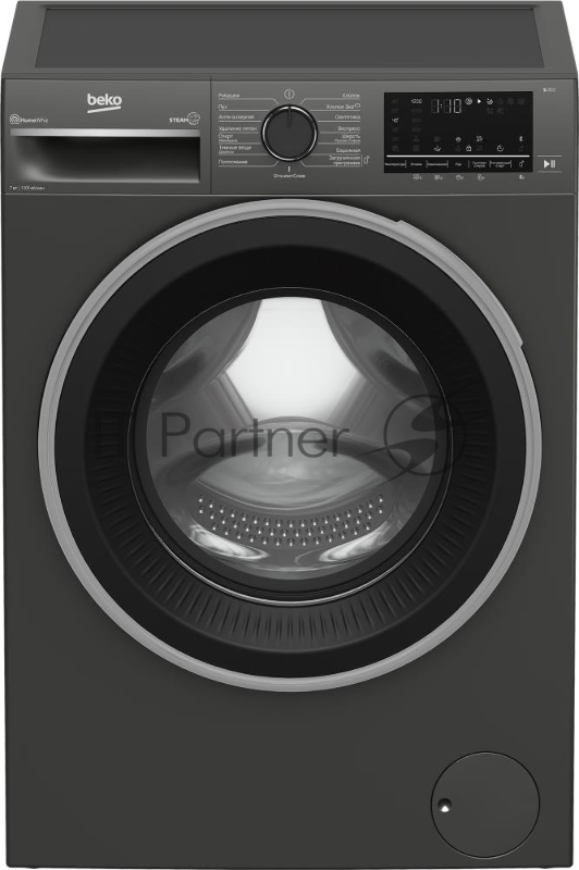 Стиральная машина Beko B3WFR572AB темно-серый, загрузка фронтальная 7 кг, 1200 об/мин., класс: А