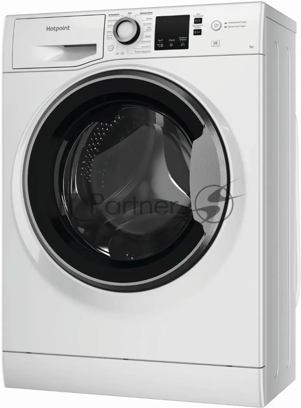 Стиральная машина HOTPOINT NUS 5015 S RU белый, загр.фронтальная, макс.: 5 кг, 1000 об/мин, класс: А