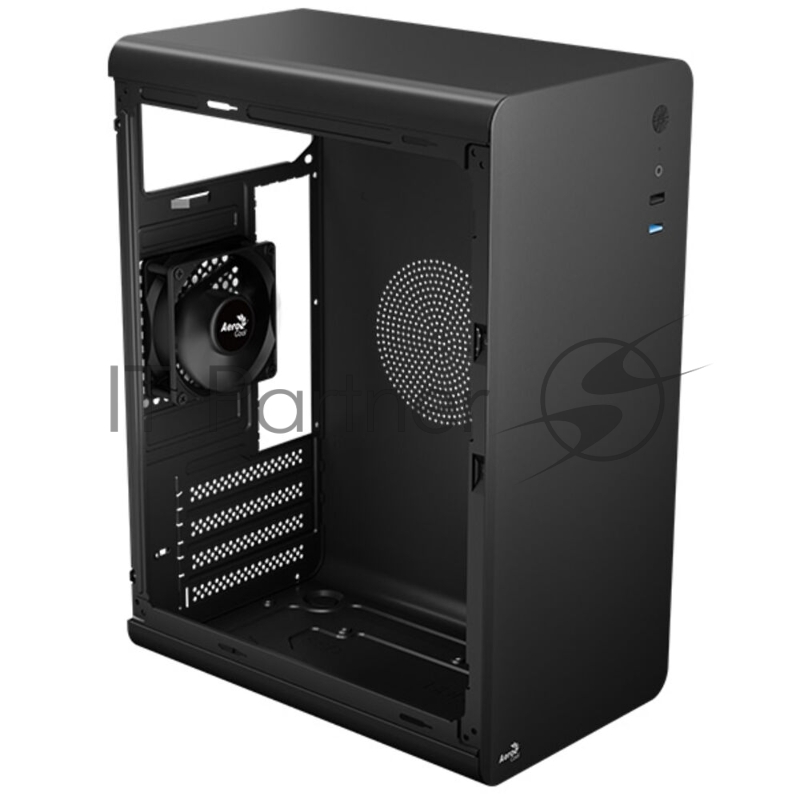 Корпус Aerocool / Formula CS-110-S-BK-v1 (mATX, 0.7mm, USB3.0 x1, USB2.0 x2, 1x 8cm Black Fan)