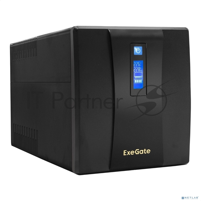 Источник бесперебойного питания ExeGate EP212520RUS Power Smart ULB-1500 LCD<1500VA, Black, 4 евророзетки, USB>