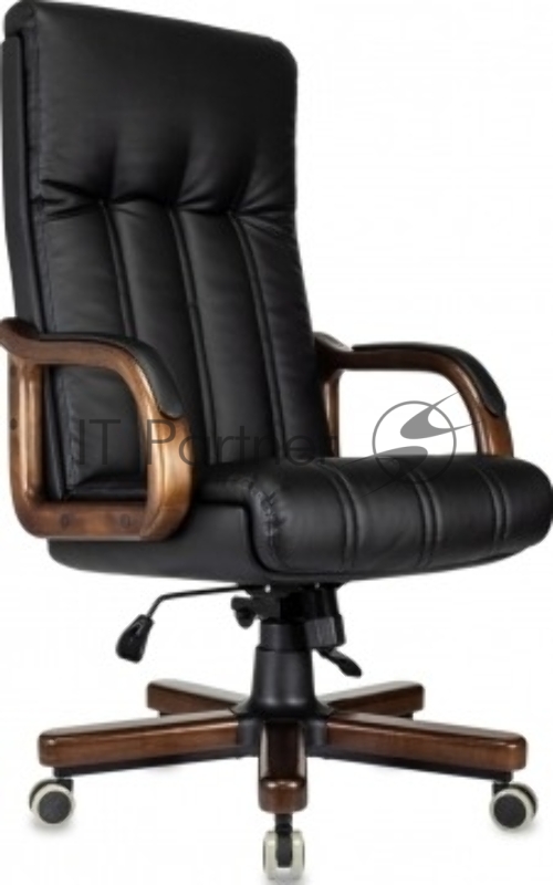 Кресло руководителя Бюрократ T-9932Walnut черный эко.кожа крестов. металл/дерево
