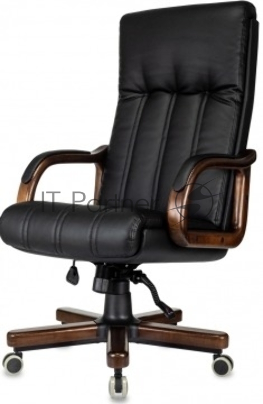 Кресло руководителя Бюрократ T-9932Walnut черный эко.кожа крестов. металл/дерево