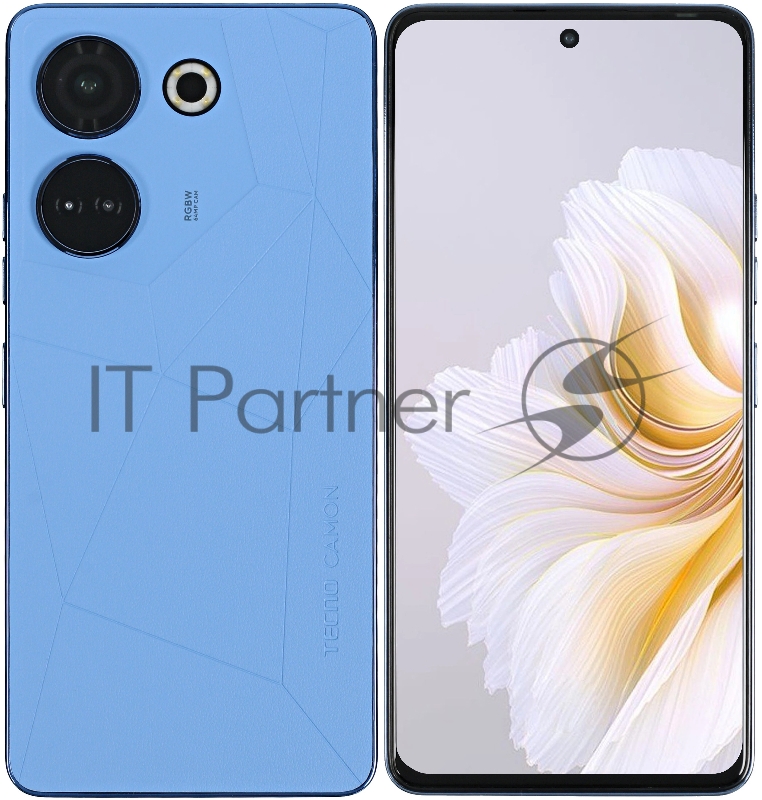 Смартфон CK6n CAMON 20 8+256 Serenity Blue, 6.67 Asahi Glass, 20:9, 2400 x 1080 Mpix, 2.0GHz x2 + 1.8GHz x6 , 8 Core, 8GB RAM,256GB, up to 2TB flash, 64Мп+AF+2Мп +QVGA/32Мп, 2Sim, LTE, 4G, BT v5.0, WiFi, GPS/AGPS, Type-C, 4900mAh, Android T, 185g, 16