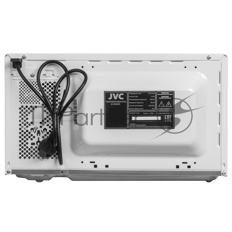 Микроволновая печь JVC JK-MW380S белый, 20 л, 700 Вт, переключатели - сенсор
