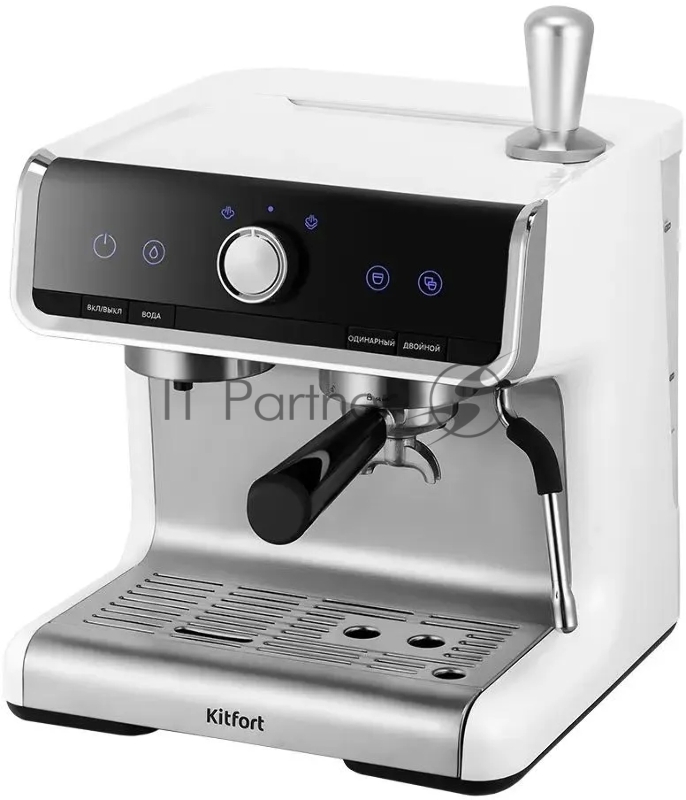 Кофеварка рожковая Kitfort КТ-7170 2900Вт серебристый/черный