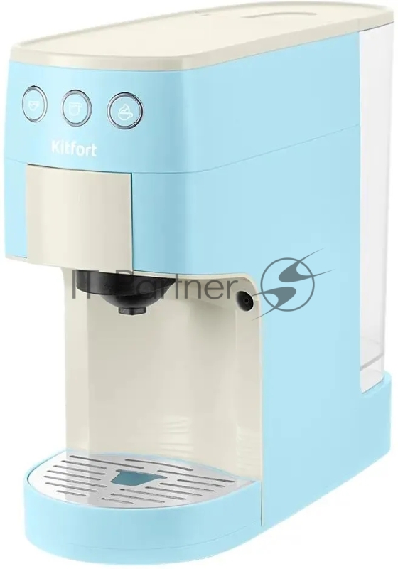 Кофеварка рожковая Kitfort КТ-7466 1450Вт голубой/белый
