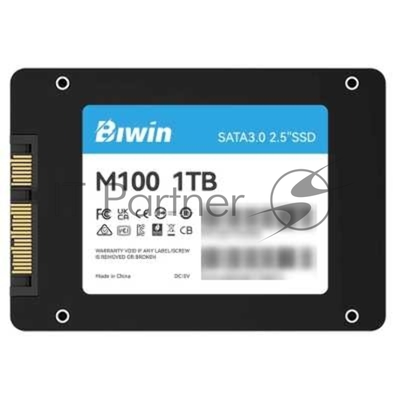 Твердотельный накопитель SSD 2.5 Biwin 1.0Tb M100 Series <BM100NN01TB-RGX> (SATA3, up to 550/500MBs, 3D NAND, 320TBW)