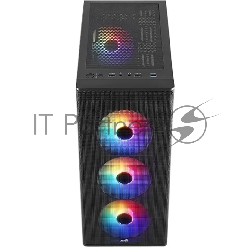 Компьютерный корпус Aerocool / Formula Designer-G-BK-v1 черный без БП ATX 2xUSB2.0 1xUSB3.0 audio bott PSU