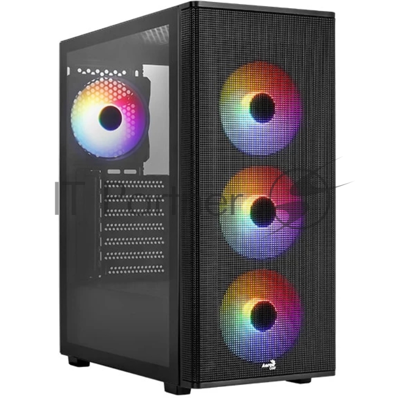 Компьютерный корпус Aerocool / Formula Designer-G-BK-v1 черный без БП ATX 2xUSB2.0 1xUSB3.0 audio bott PSU