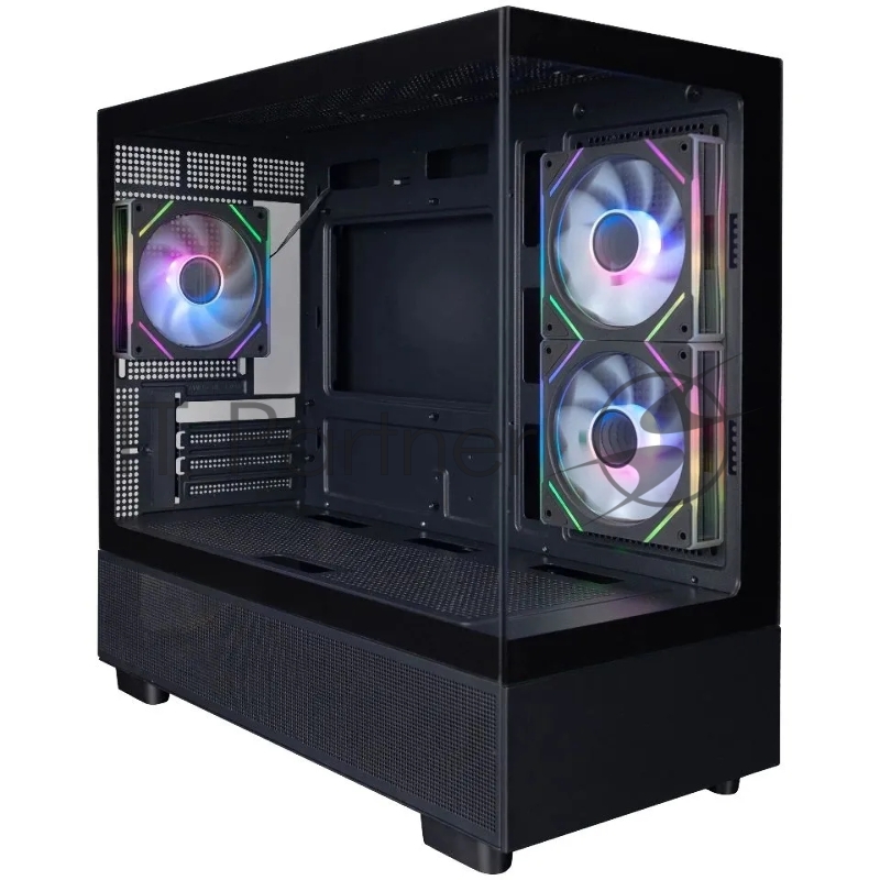 Корпус 1STPLAYER MIKU Mi5 ARGB Black / mATX / 3x120mm ARGB fans / Mi5-BK-2FC7R-1FC7