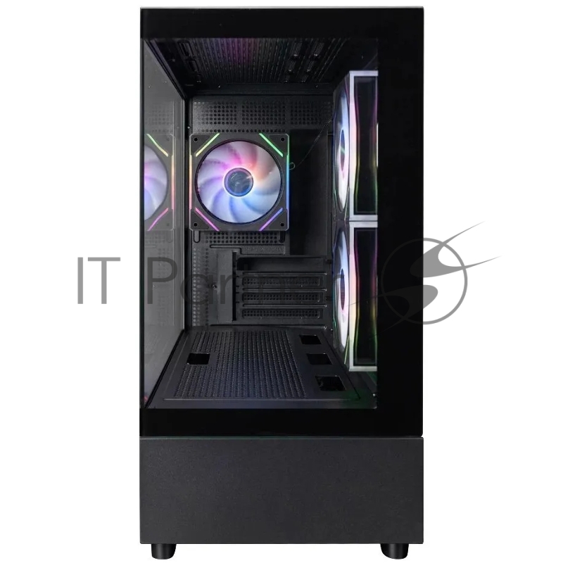 Корпус 1STPLAYER MIKU Mi5 ARGB Black / mATX / 3x120mm ARGB fans / Mi5-BK-2FC7R-1FC7