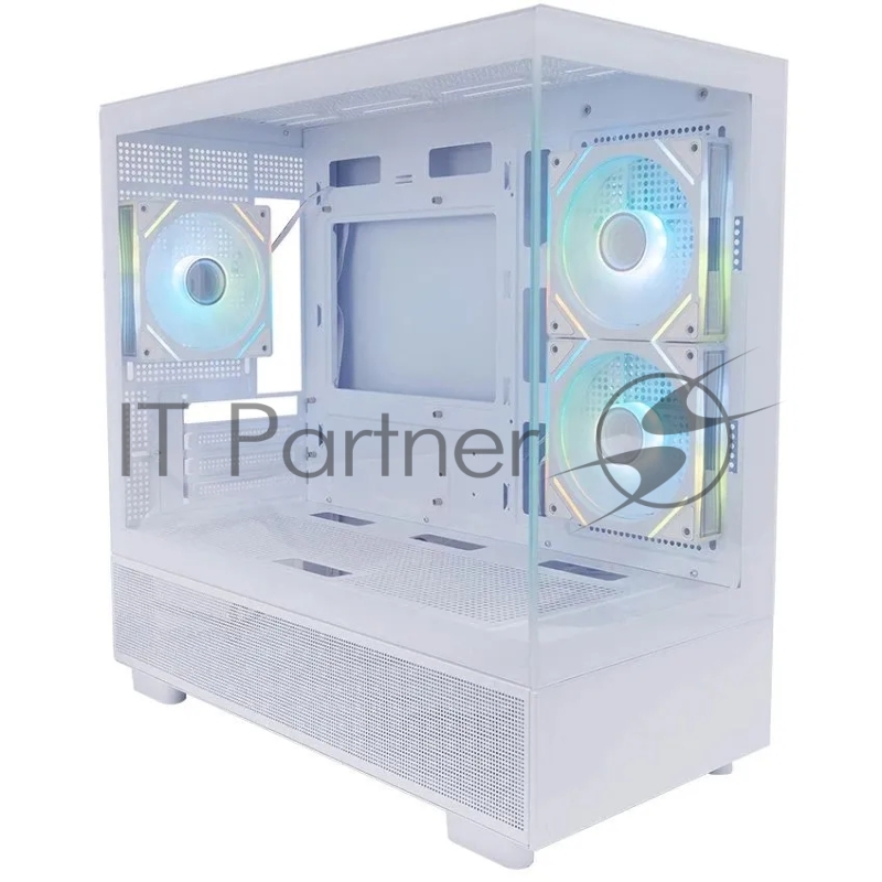 Корпус 1STPLAYER MIKU Mi5 ARGB White / mATX / 3x120mm ARGB fans / Mi5-WH-2FC7R-W-1FC7-W
