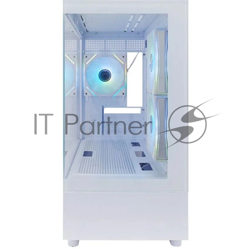 Корпус 1STPLAYER MIKU Mi5 ARGB White / mATX / 3x120mm ARGB fans / Mi5-WH-2FC7R-W-1FC7-W